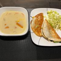 quesadilla⭐️soy milk soup